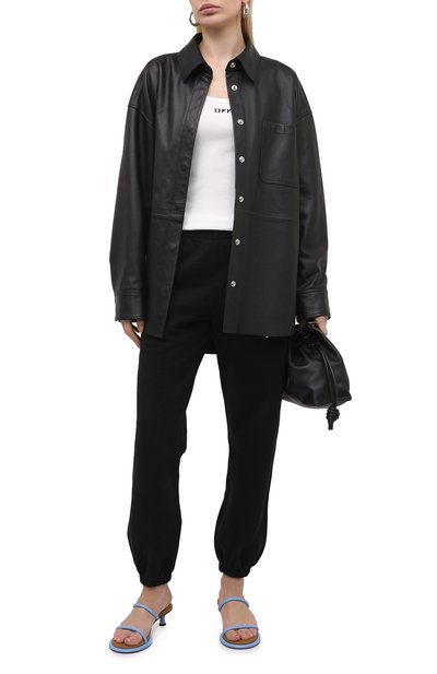 Хлопковая майка OFF-WHITE белого цвета по цене 27150 руб., арт. 0WAD072S21JER001, фото 2 Хлопковая майка OFF-WHITE, арт. 0WAD072S21JER001, фото 2