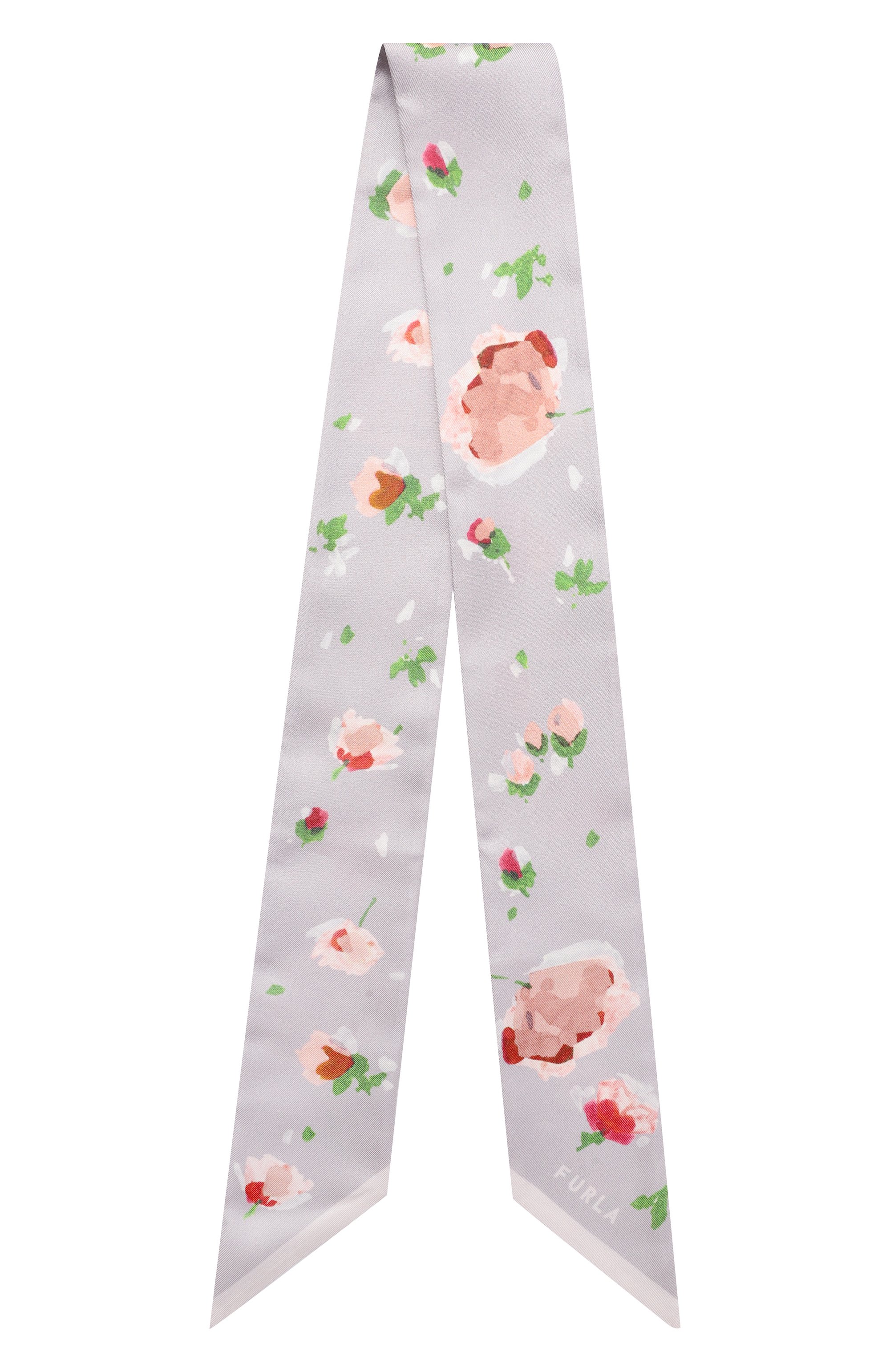 Шелковый шарф-твилли FURLA серого цвета по цене 9000 руб., арт. WT00022/BX3856, фото 4 Шелковый шарф-твилли FURLA, арт. WT00022/BX3856, фото 4