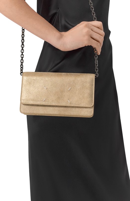 Кожаный клатч Maison Margiela SA3UI0008/P7453 Золотой  SA3UI0008/P7453 Фото 2
