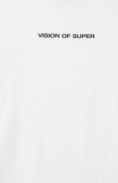 Хлопковая футболка VISION OF SUPER белого цвета по цене 5810 руб., арт. TSV4102J, фото 3 Хлопковая футболка VISION OF SUPER, арт. TSV4102J, фото 3