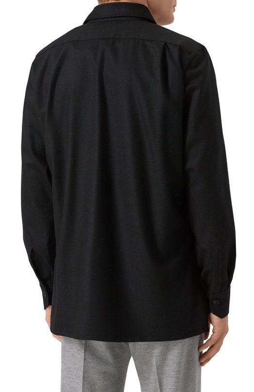 Шерстяная рубашка Kiton UMC016K0124G08 Чёрный  UMC016K0124G08 Фото 4