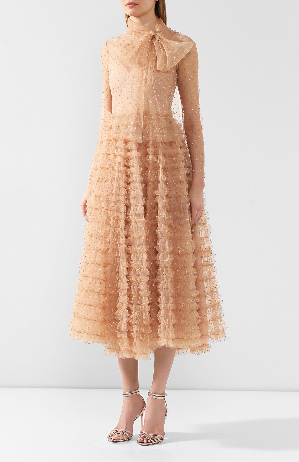Платье-миди REDVALENTINO розового цвета по цене 274000 руб., арт. TR3VAP00/4RL, фото 3 Платье-миди REDVALENTINO, арт. TR3VAP00/4RL, фото 3