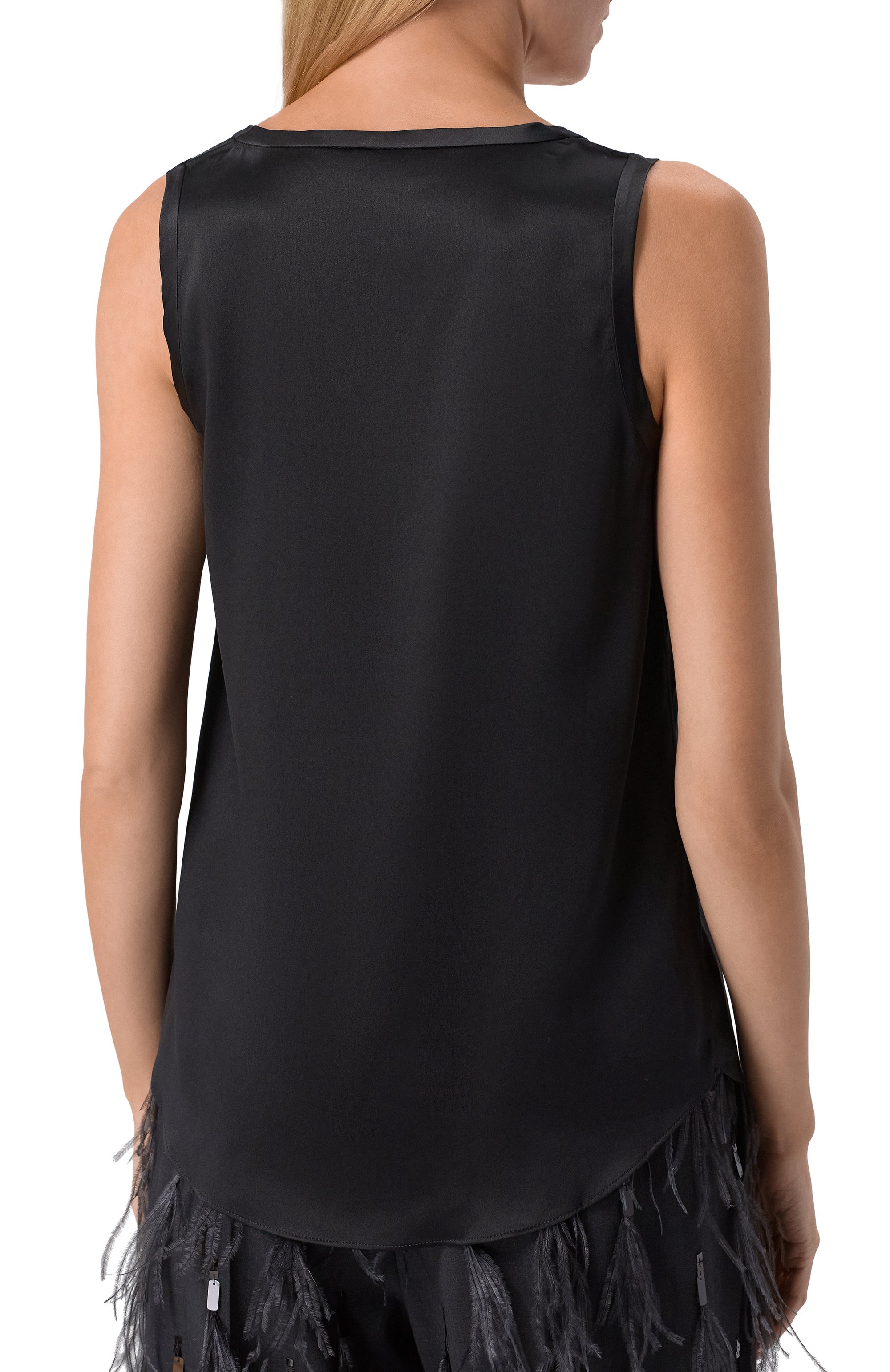 Атласный топ BRUNELLO CUCINELLI, арт. MPC59E0600, фото 4