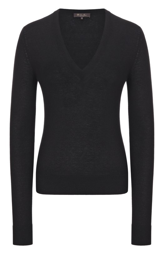 Кашемировый пуловер Loro Piana FAM9051_001 Чёрный FAM9051_001