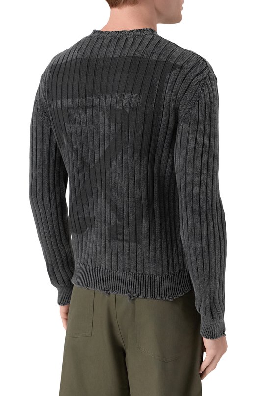 Хлопковый джемпер Off-White 0MHE20BF25KNI001 Серый  0MHE20BF25KNI001 Фото 4