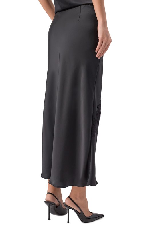 Атласная юбка HUGO 50553545 Чёрный  50553545 Фото 4