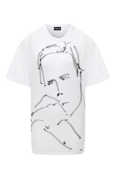 Женская хлопковая футболка GIORGIO ARMANI, арт. 6KAM79/AJMCZ