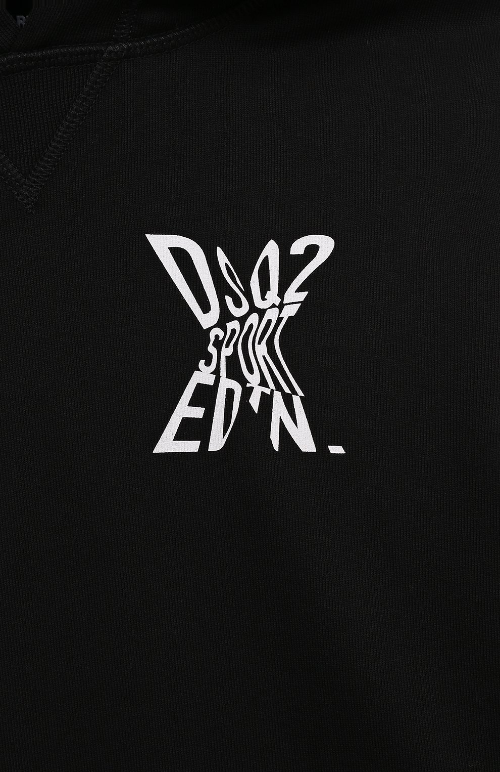 Хлопковое худи DSQUARED2 черного цвета по цене 19300 руб., арт. DQ2526/D003G, фото 3 Хлопковое худи DSQUARED2, арт. DQ2526/D003G, фото 3