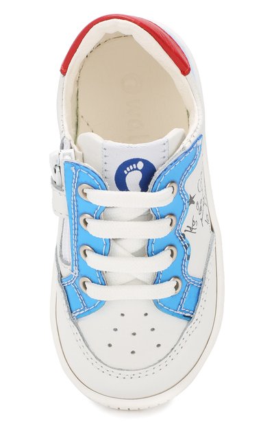 Кожаные кеды WALKEY белого цвета по цене 11500 руб., арт. Y1B4-40207-0575, фото 4 Кожаные кеды WALKEY, арт. Y1B4-40207-0575, фото 4