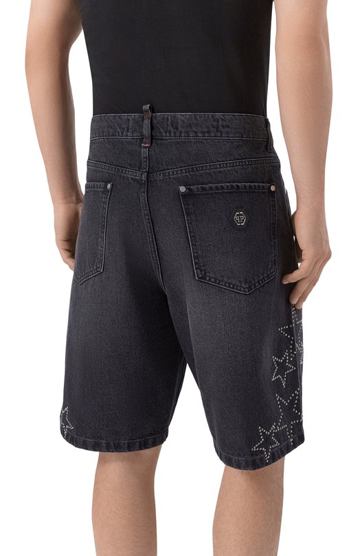 Джинсовые шорты Philipp Plein SAFC MDT4273 PDE004N Серый  SAFC MDT4273 PDE004N Фото 4