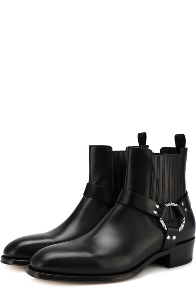 Кожаные сапоги с де коративными ремешками ALEXANDER MCQUEEN, арт. 526263/WHBS3, фото 1