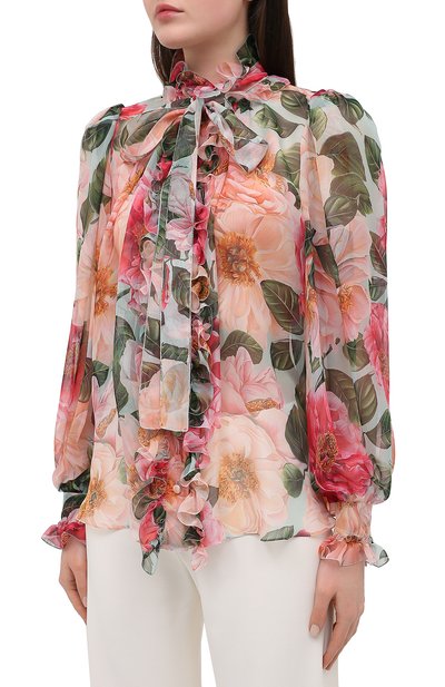 Шелковая блузка DOLCE & GABBANA, арт. F5J60T/IS1E4, фото 3