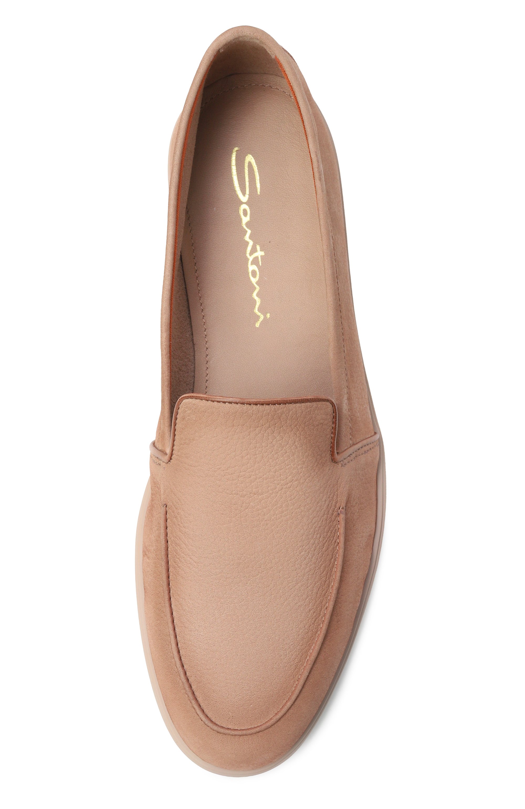 Лоферы из нубука SANTONI темно-бежевого цвета по цене 93150 руб., арт. WULG72051GC2SPRX, фото 6 Лоферы из нубука SANTONI, арт. WULG72051GC2SPRX, фото 6