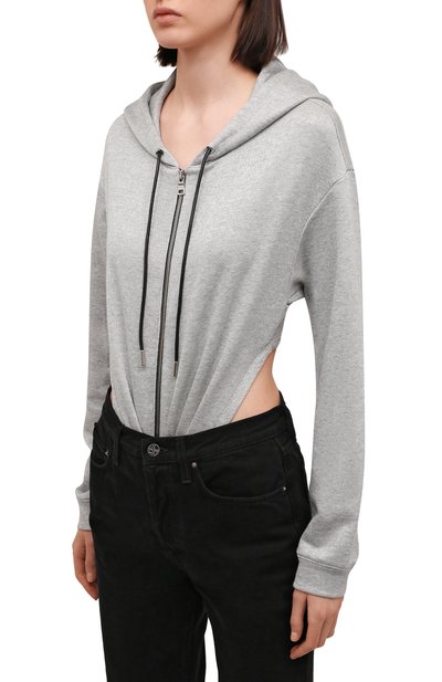 Хлопковое боди RTA серого цвета по цене 41250 руб., арт. WH21-A786-7274LTGRY, фото 3 Хлопковое боди RTA, арт. WH21-A786-7274LTGRY, фото 3