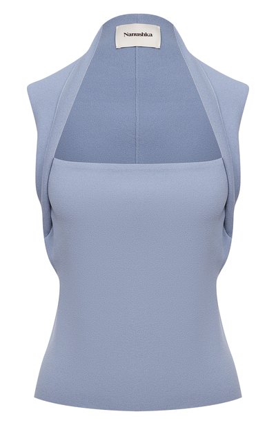 Женский топ NANUSHKA, арт. NAIA_DUSTY BLUE_C0MPACT KNIT
