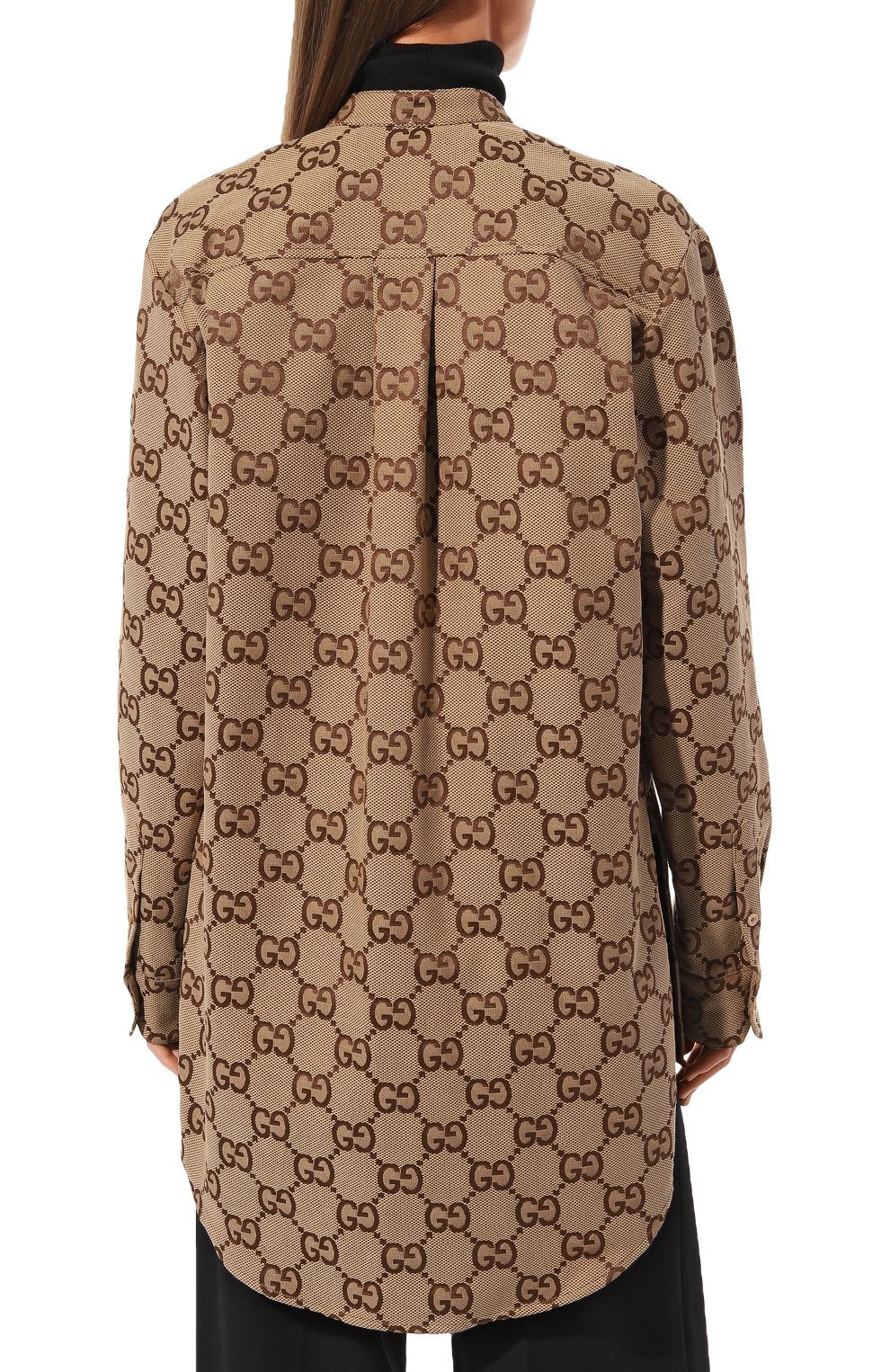 Хлопковая рубашка GUCCI бежевого цвета по цене 216000 руб., арт. 669337 ZAHT5, фото 4 Хлопковая рубашка GUCCI, арт. 669337 ZAHT5, фото 4