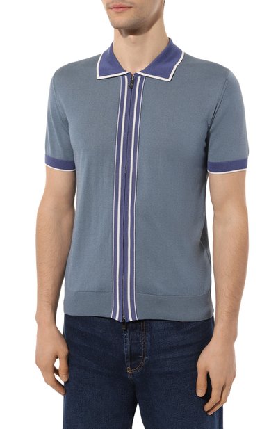 Поло из шелка и хлопка PAL ZILERI, арт. W3M0U334/IM747, фото 3