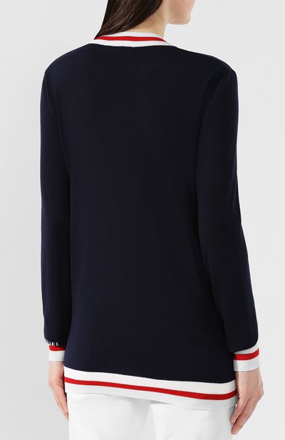 Шерстяной кардиган SONIA RYKIEL синего цвета по цене 58550 руб., арт. 13152115-PA, фото 4 Шерстяной кардиган SONIA RYKIEL, арт. 13152115-PA, фото 4
