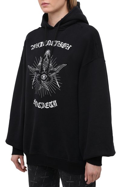 Хлопковое худи BALENCIAGA, арт. 641529/TJV79, фото 3