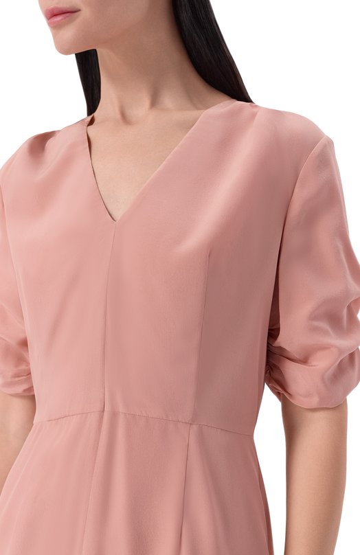 Шелковое платье 12 STOREEZ 137136 Розовый  137136 Фото 4