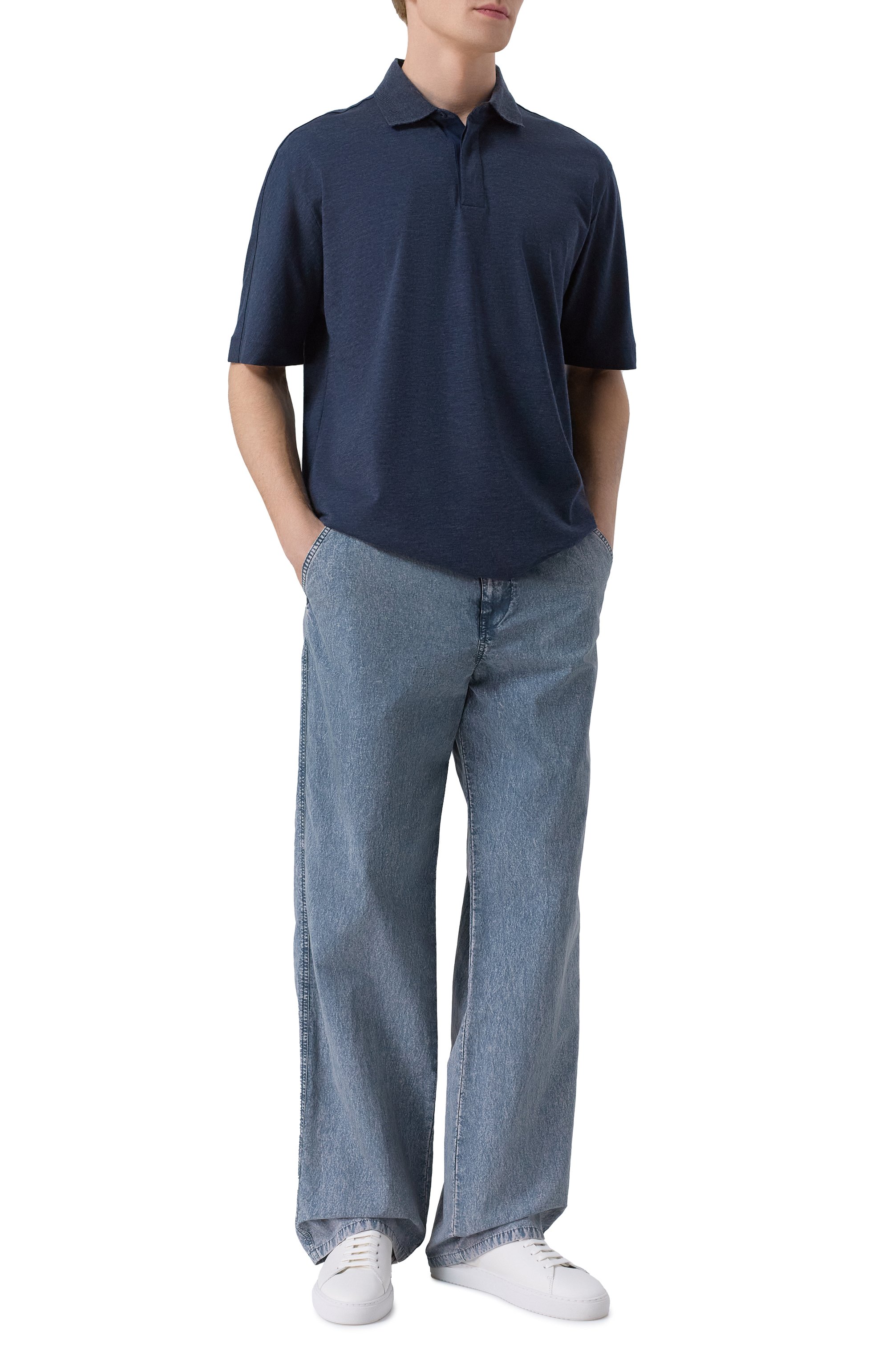 Поло из лиоцелла и хлопка BOSS, арт. 50548972, фото 2