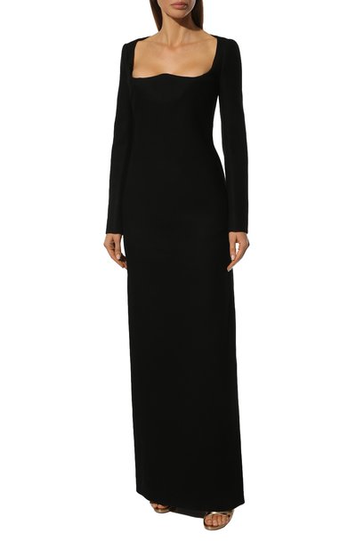 Шерстяное платье SAINT LAURENT, арт. 537584/Y621W, фото 3