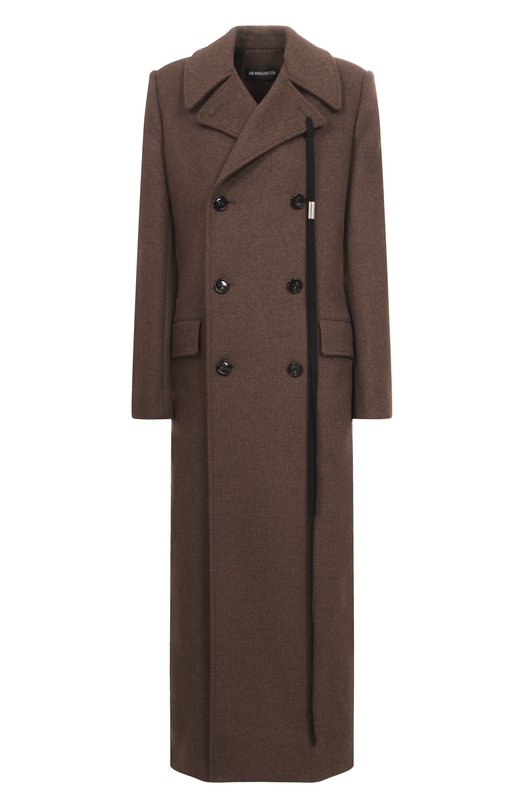 Шерстяное пальто Ann Demeulemeester B0013409/FA674 Коричневый B0013409/FA674