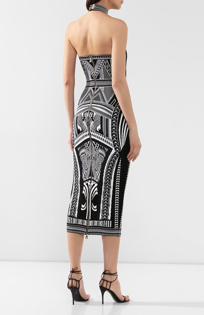 Платье BALMAIN черно-белого цвета по цене 214500 руб., арт. TF16520/K011, фото 4 Платье BALMAIN, арт. TF16520/K011, фото 4