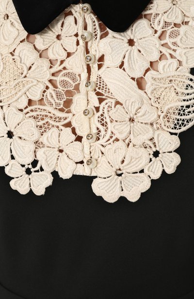 Приталенное платье-миди с контрастной кружевной вставкой GUCCI, арт. 479516/X9B44, фото 5