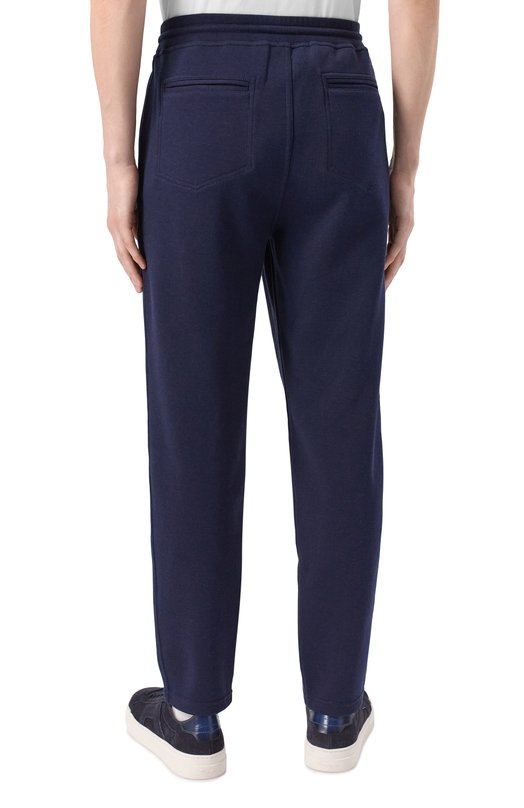Брюки из хлопка и кашемира Brunello Cucinelli MM8313243G Синий  MM8313243G Фото 4