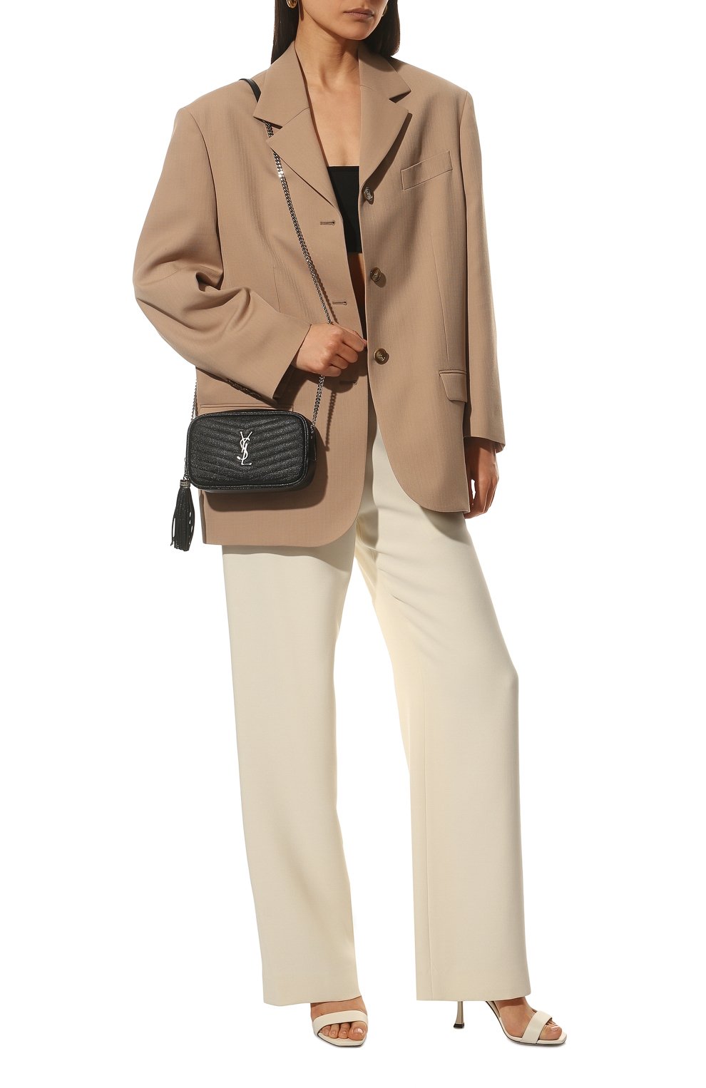 Сумка lou mini SAINT LAURENT черного цвета по цене 121000 руб., арт. 612579/1GF02, фото 3 Сумка lou mini SAINT LAURENT, арт. 612579/1GF02, фото 3