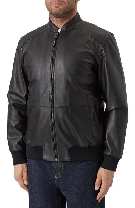 Кожаный бомбер Windsor B0RELL03-L/1300145/56 Чёрный  B0RELL03-L/1300145/56 Фото 3