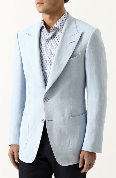 Однобортный льняной пиджак TOM FORD, арт. 373R22/15HA40, фото 3