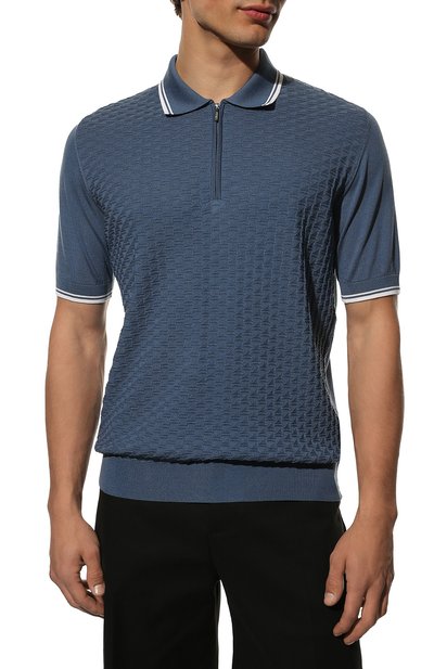 Поло из хлопка и шелка ZILLI, арт. MBX-PZ002-DIAM1/MC01, фото 3