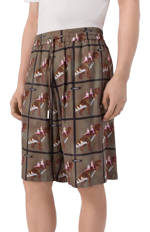 Шорты из вискозы Iceberg D100/5292 Коричневый  D100/5292 Фото 3