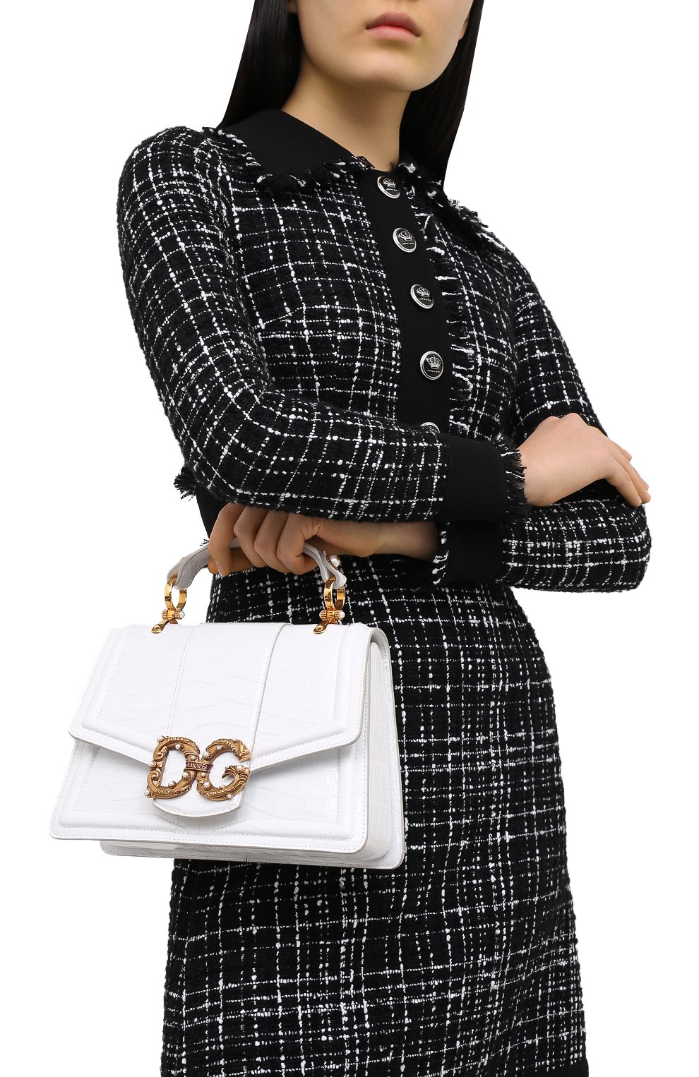 Сумка dg amore из кожи крокодила DOLCE & GABBANA, арт. BB6675/B2DF8/AMIS, фото 2