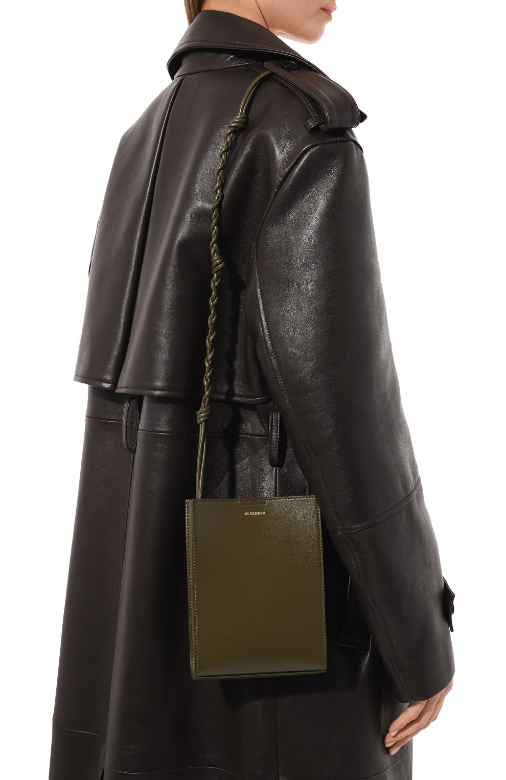 Сумка tangle JIL SANDER хаки цвета по цене 89950 руб., арт. J07WG0001-P4841, фото 2 Сумка tangle JIL SANDER, арт. J07WG0001-P4841, фото 2