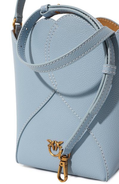 Сумка heart mini PINKO голубого цвета по цене 31100 руб., арт. 103334/A1RM, фото 3 Сумка heart mini PINKO, арт. 103334/A1RM, фото 3