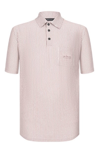 Мужская поло изо льна и хлопка KITON, арт. UMM0747