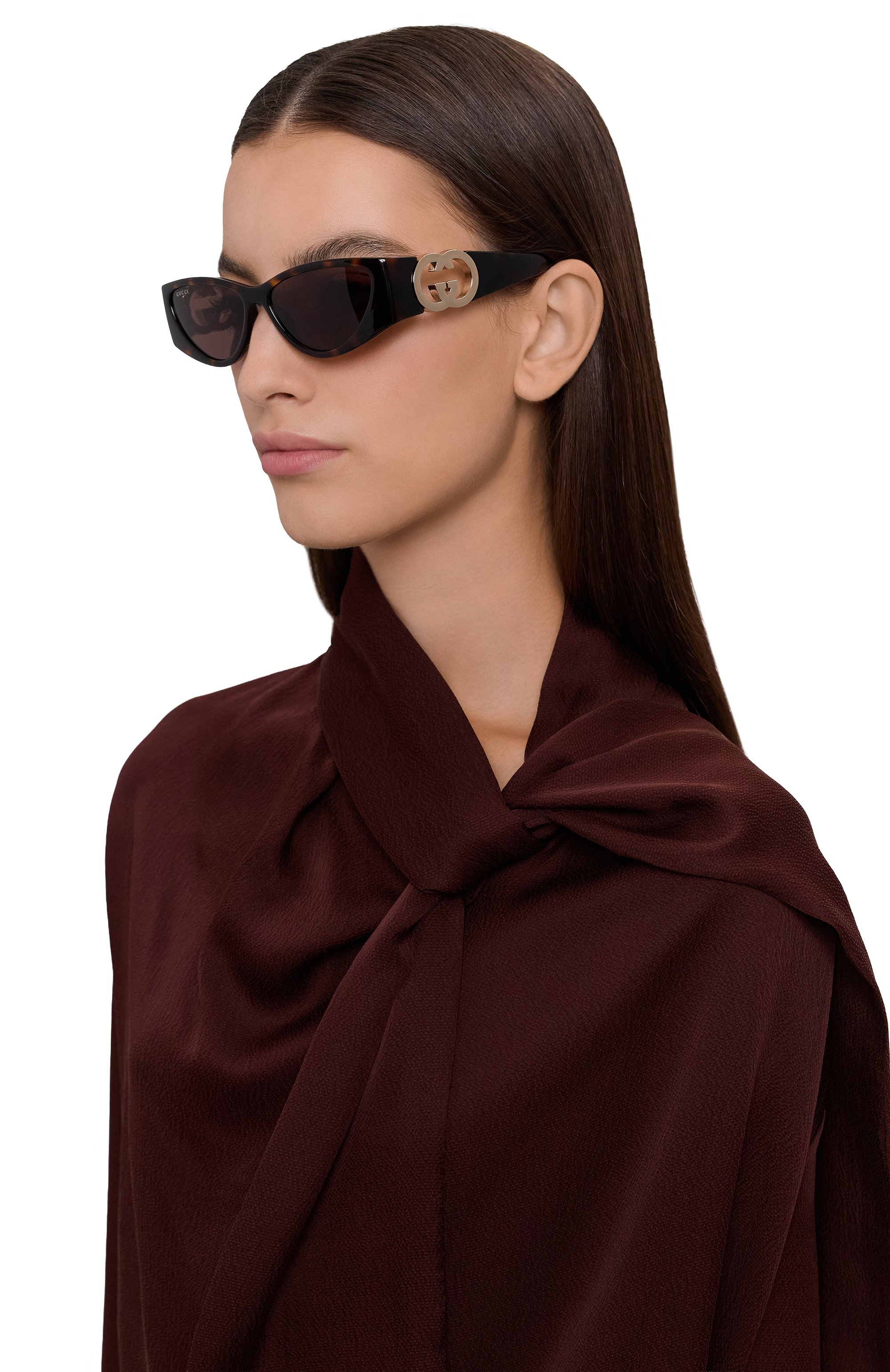 Солнцезащитные очки GUCCI коричневого цвета по цене 37800 руб., арт. GG1824S 002, фото 2 Солнцезащитные очки GUCCI, арт. GG1824S 002, фото 2