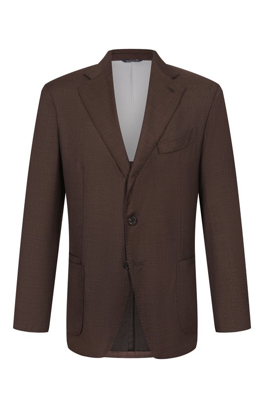Шерстяной пиджак Andrea Campagna SALINA C0N SPALLINA BASSA/T26123 Коричневый SALINA C0N SPALLINA BASSA/T26123