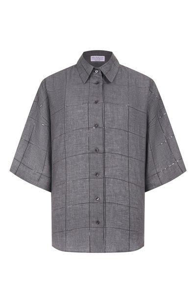 Женская льняная рубашка BRUNELLO CUCINELLI, арт. MM633RH706