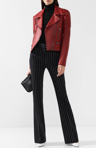 Приталенная кожаная куртка с косой молнией TOM FORD, арт. GIL490-LEX155, фото 2