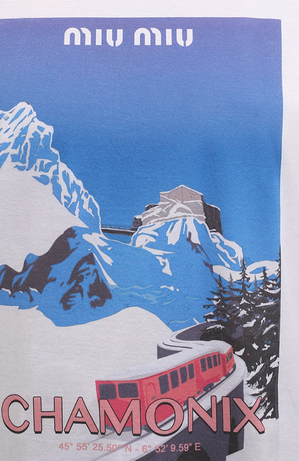 Хлопковый лонгслив MIU MIU, арт. MJL796-1Z3J-F0009, фото 5