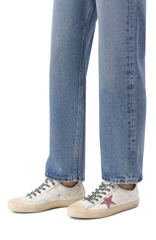 Комбинированные кеды V-Star Golden Goose Deluxe Brand GWF00129.F004576 Кремовый  GWF00129.F004576 Фото 2
