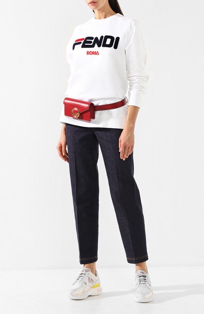 Хлопковый пуловер с логотипом бренда FENDI, арт. FS7067 A5GM, фото 2