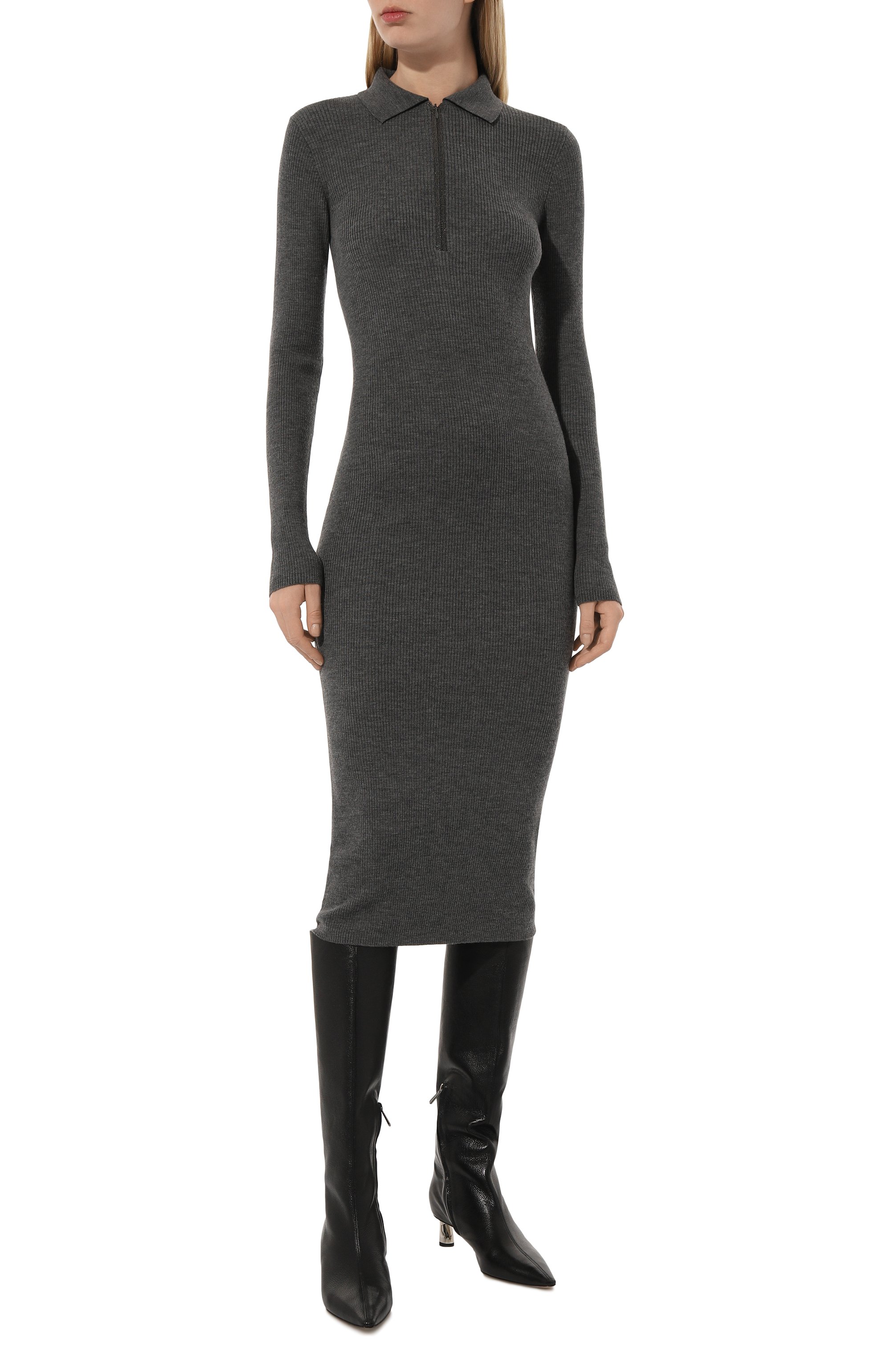 Шерстяное платье BRUNELLO CUCINELLI, арт. M14817A95, фото 3