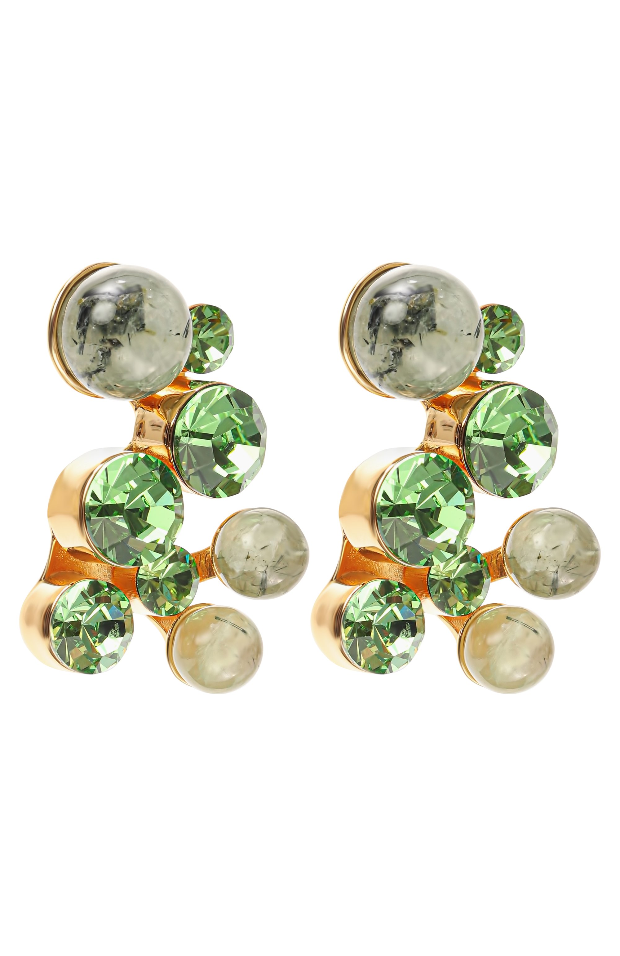 Серьги DRIES VAN NOTEN зеленого цвета по цене 59850 руб., арт. 018241-085-628, фото 3 Серьги DRIES VAN NOTEN, арт. 018241-085-628, фото 3