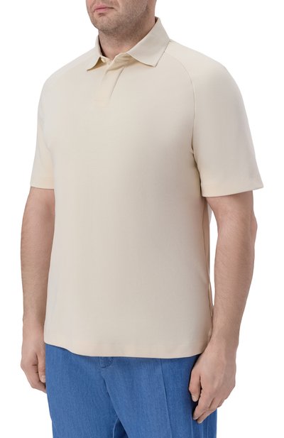 Поло BOSS кремового цвета по цене 20950 руб., арт. 50553842, фото 3 Поло BOSS, арт. 50553842, фото 3