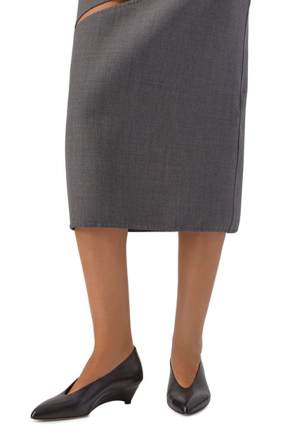 Кожаные туфли arc JIL SANDER черного цвета по цене 125500 руб., арт. J15WL0067/P7689, фото 2 Кожаные туфли arc JIL SANDER, арт. J15WL0067/P7689, фото 2